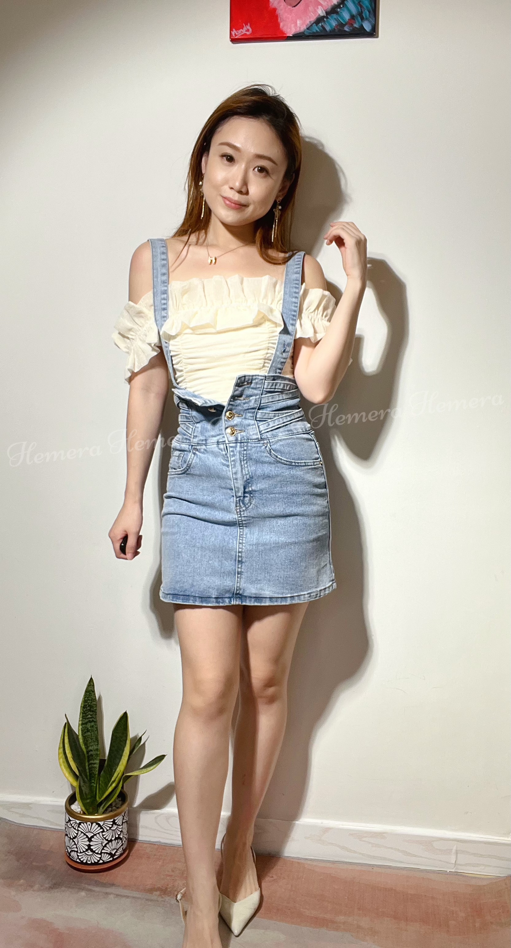 Ruffle Short Fit Top TP22S0706BG