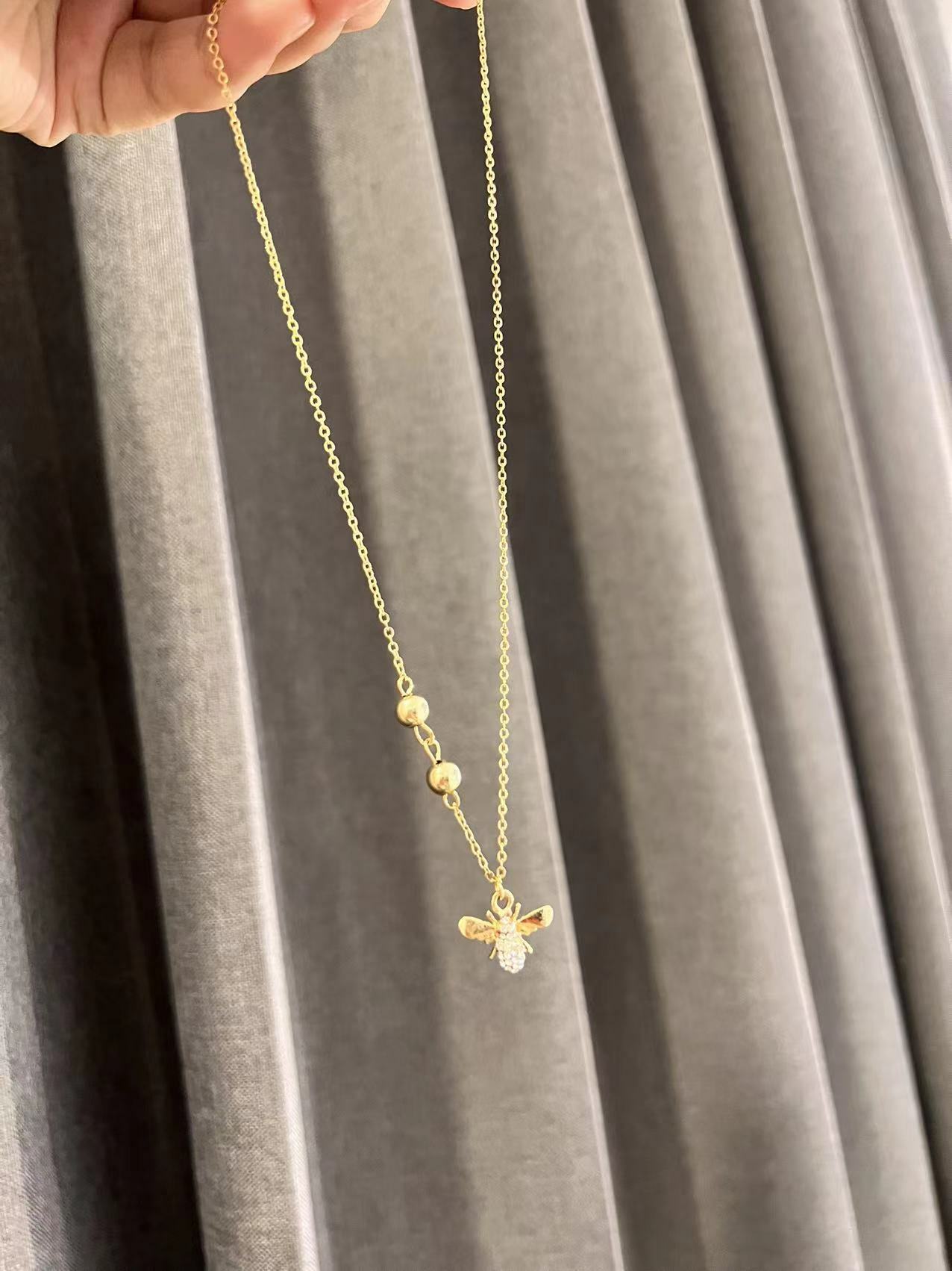 Diamond Bee Necklace