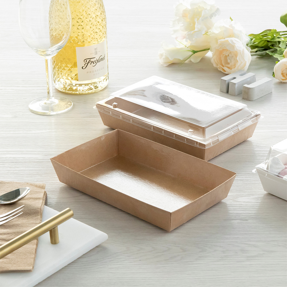 透明輕食盒 牛皮 7號