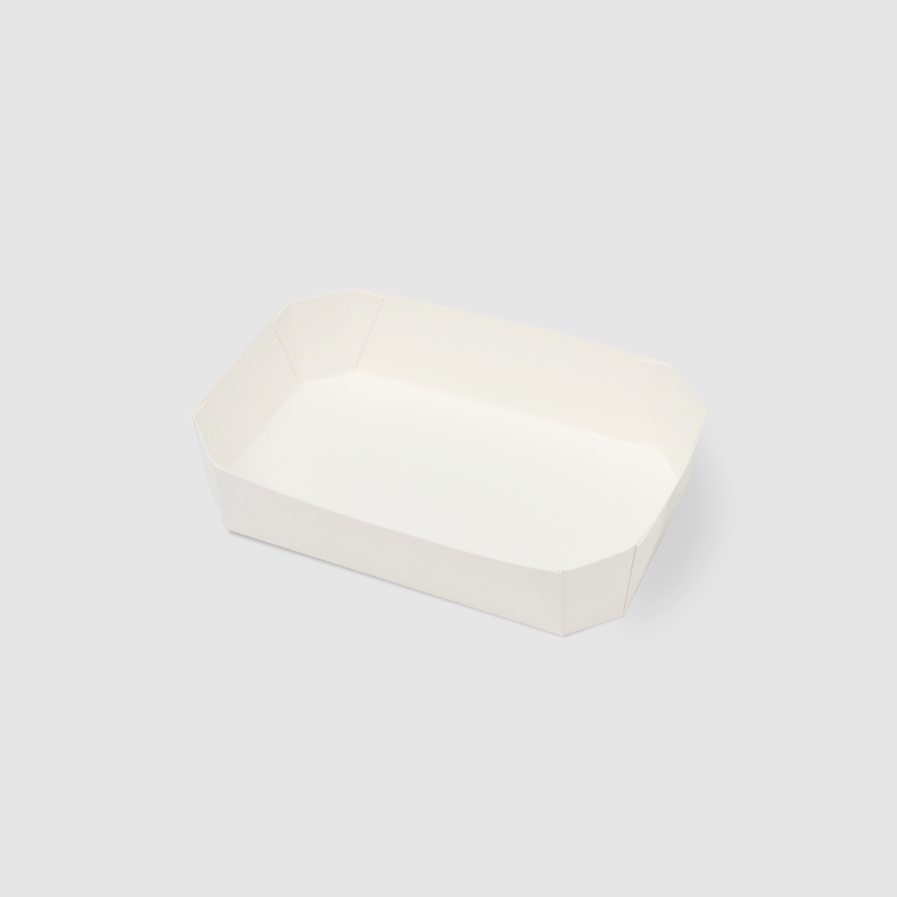 紙八角餐盒-白色 一分格 850ml