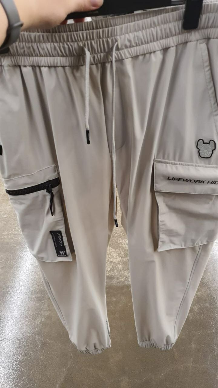 [S] LIFEWORK ACCORDION CARGO JOGGER PANTS,STONE, LW222KL47639 (SLW95)