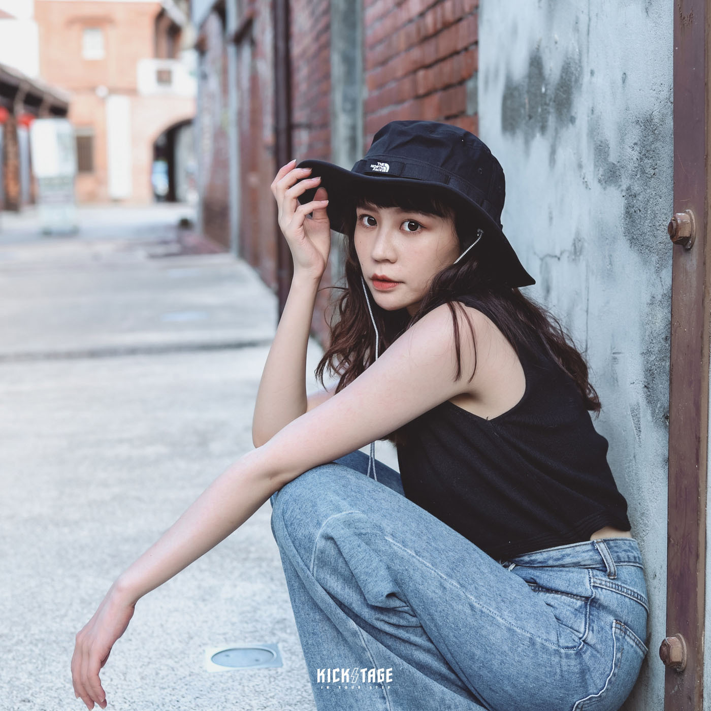 **特價商品無退換**THE NORTH FACE CLASS V BRIMMER 卡其 米黃 黑色 刺繡 透氣 防曬 抽繩 漁夫帽 登山帽【NF0A5FXF】