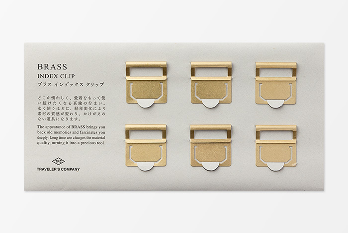 黃銅索引夾6入 經典再現｜TRC Brass