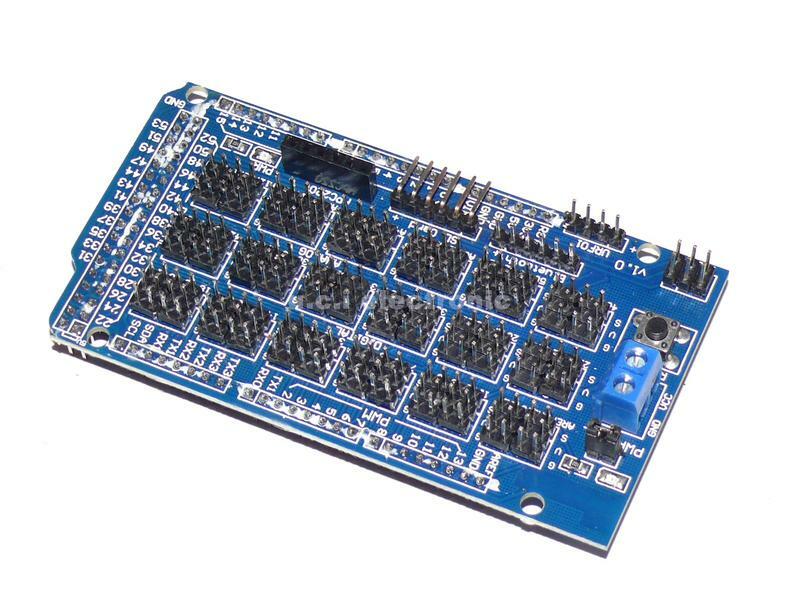 【UCI電子】(5-4) Arduino 全相容MEGA 2560 Sensor Shield V2.0 感測器擴展板