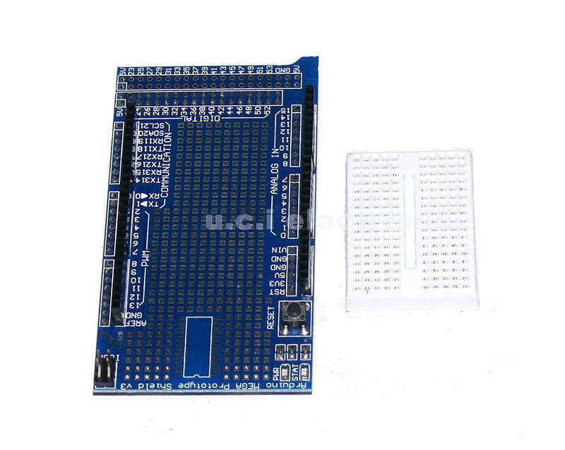 【UCI電子】(5-4) 大板 MEGA2560 1280 ProtoShield V3 擴展板含麵包板