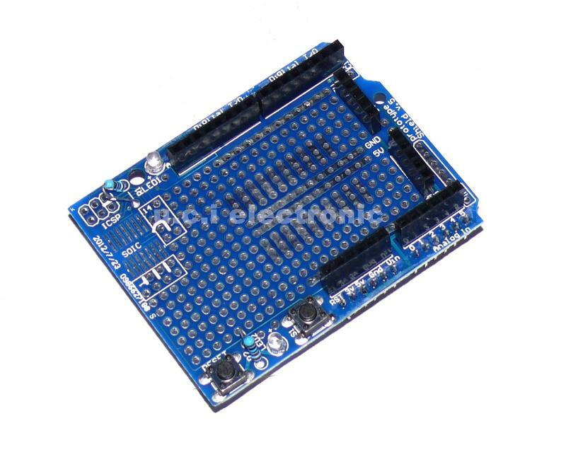 【UCI電子】(6-4) Arduino全相容 uno r3 擴展板 328 ProtoShield原型含mini麵包板