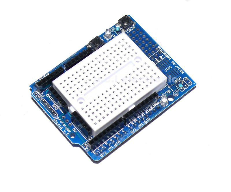 【UCI電子】(6-4) Arduino全相容 uno r3 擴展板 328 ProtoShield原型含mini麵包板