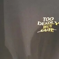 [S] DYSFUNCT TOO DEADLY BUT CUTE SMALL LOGO SHORT SLEEVE T-SHIRT,BLACK, T-DGN B (SDY15)