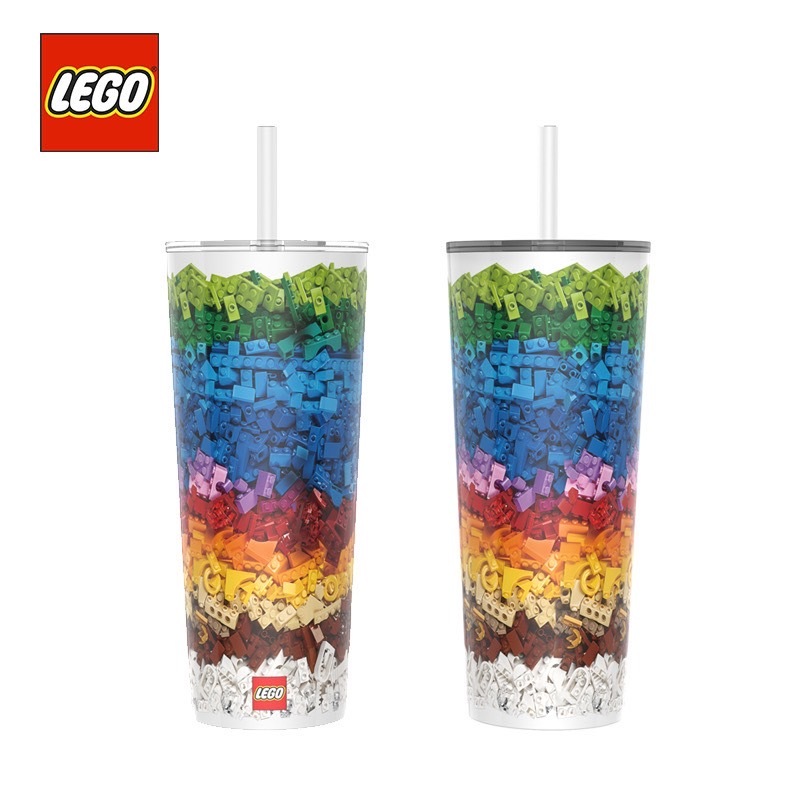 樂高 LEGO 經典創意系列 Classic IP 3D繽紛 850ML 不鏽鋼 吸管杯