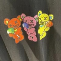 [S] DYSFUNCT THREE BEARS SHORT SLEEVE T-SHIRT,BLACK, T-3BEARS B (SDY24)