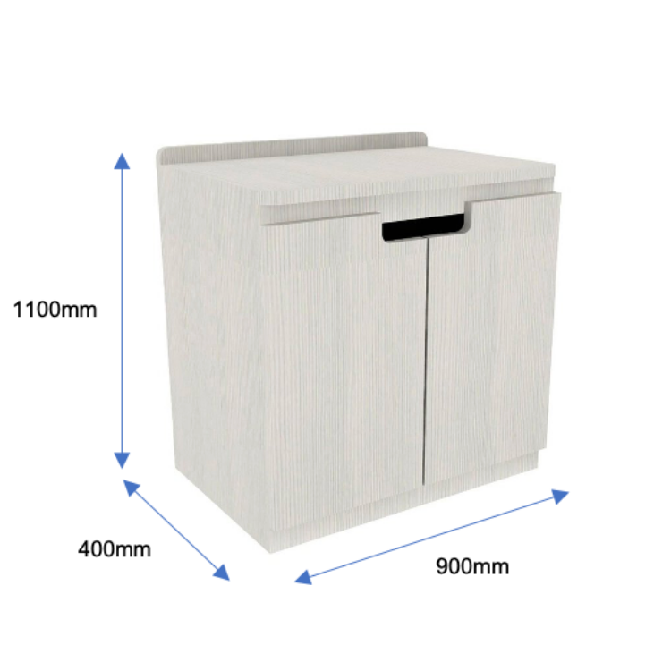 Shoe Cabinet, Ivory