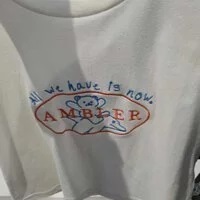 [S] AMBLER ALL WE HAVE IS NOW CROPPED SHORT SLEEVE T-SHIRT, CREAM, ACR302CR00 (SMB10)