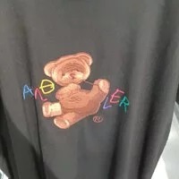 [S] AMBLER BALLOON BEAR SHORT SLEEVE T-SHIRT, BLACK, AS905BK00 (SMB12)