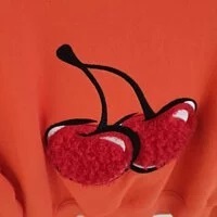 [S] KIRSH BIG CHERRY BOUCLE CROP SWEATSHIRT,PINK, KFKQSCTM500MPIA (SMW42)