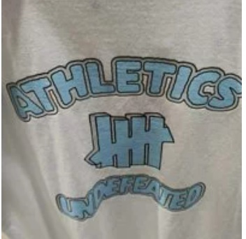 [S] UNDEFEATED ATHLETICS LOGO SHORT SLEEVE T-SHIRT,WHITE, UDF-SSTS-2103WH (SMW46)