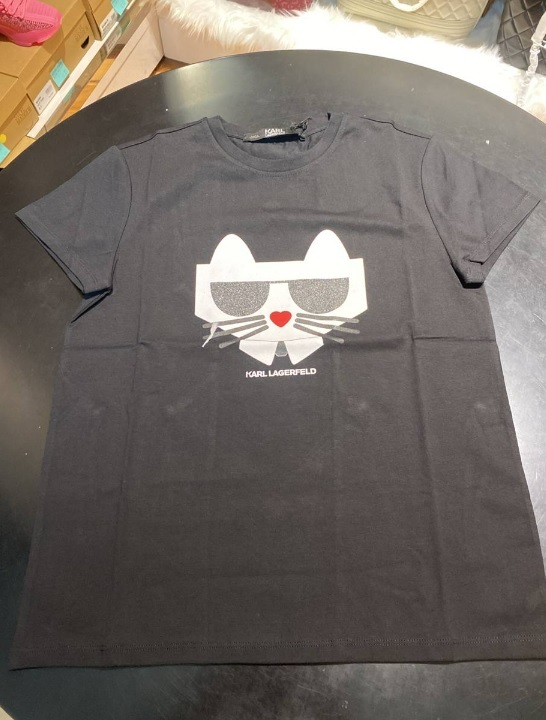 [S] KARL LAGERFELD K/KOCKTAIL CHOUPETTE T-SHIRT,BLACK, 203W1704-999 (SKL183)