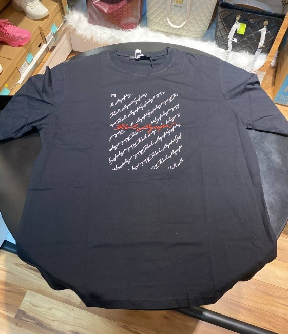 [S] KARL LAGERFELD SIGNATURE T-SHIRT,BLACK, 22UM1705-999 (SKL188)