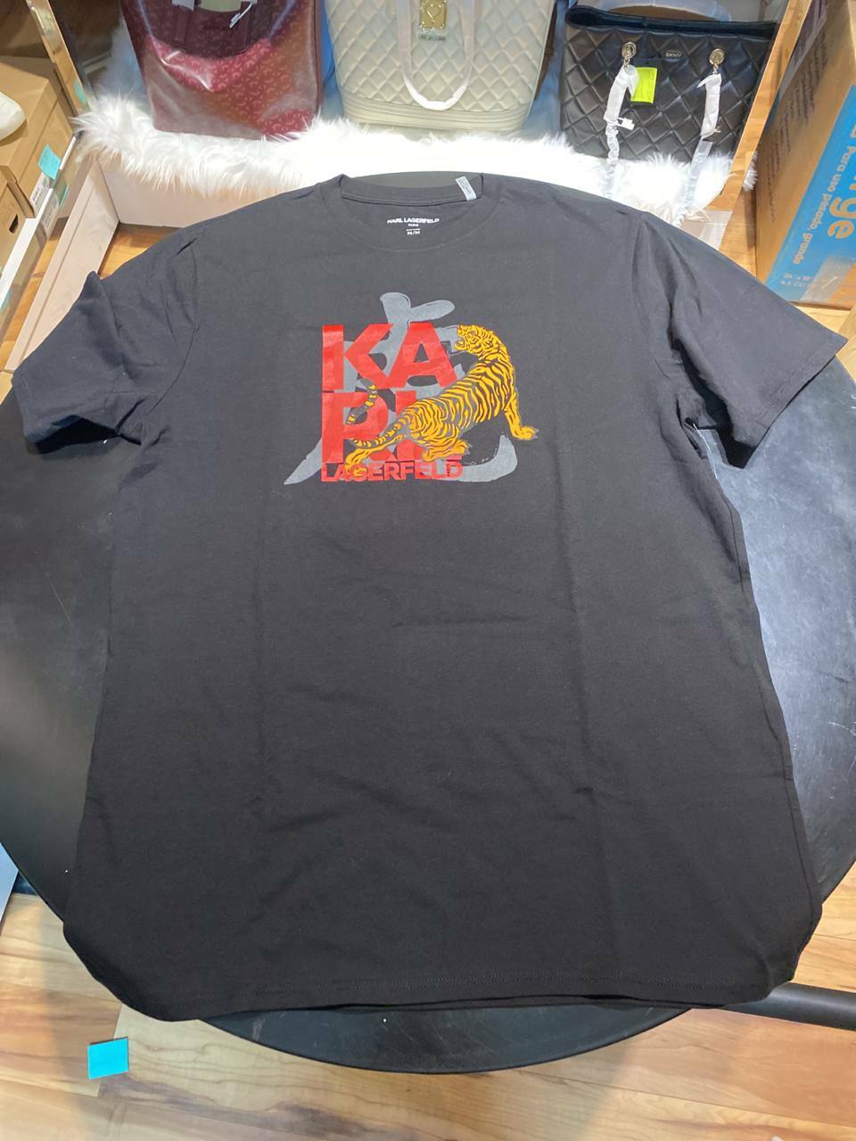 [S] KARL LAGERFELD LUNAR NEW YEAR TIGER T-SHIRT,BLACK, LM1G2208-BLK (SKL198)