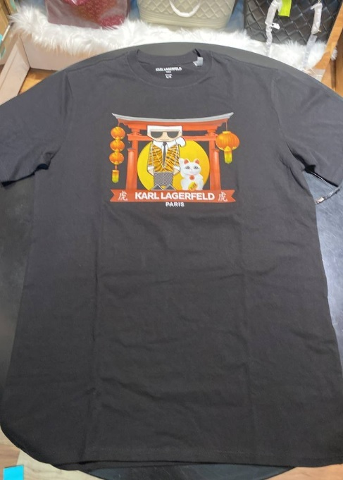 [S] KARL LAGERFELD TIGER YEAR TEE,BLACK, LM1G2206-BLK (SKL199)