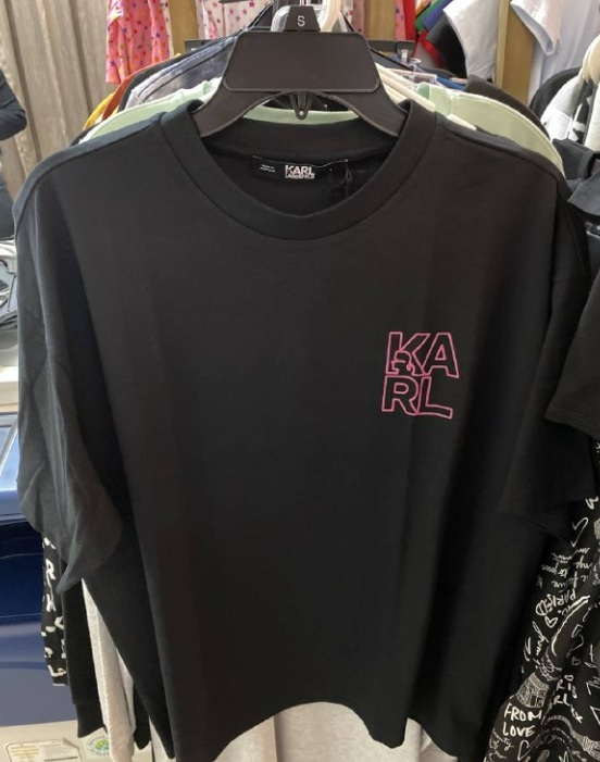 [S] KARL LAGERFELD BLOCK LOGO T-SHIRT,BLACK, 21FW1701-999 (SKL205)