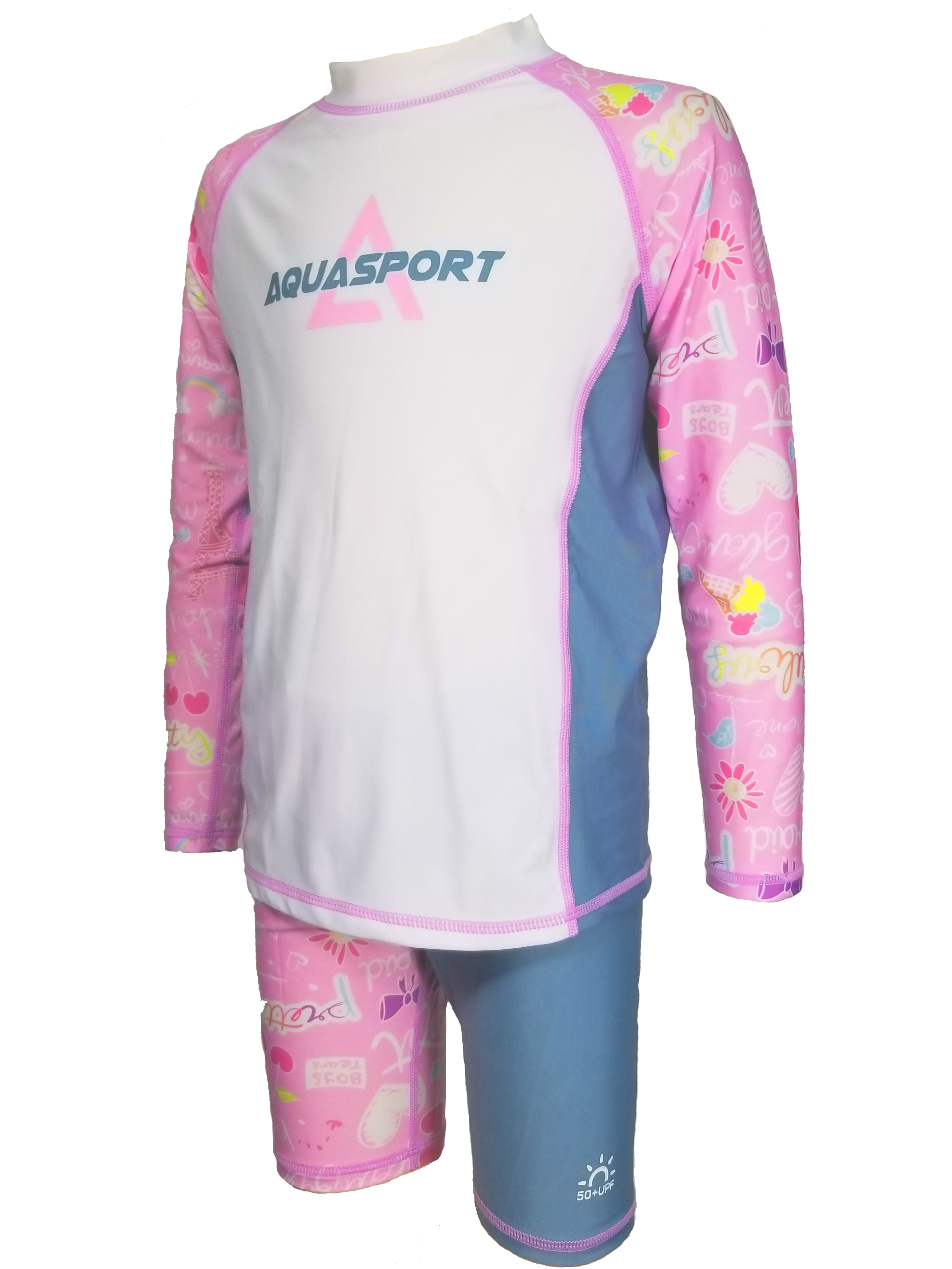 Aquasport Sun Protection Long Sleeve 2 pcs Suit