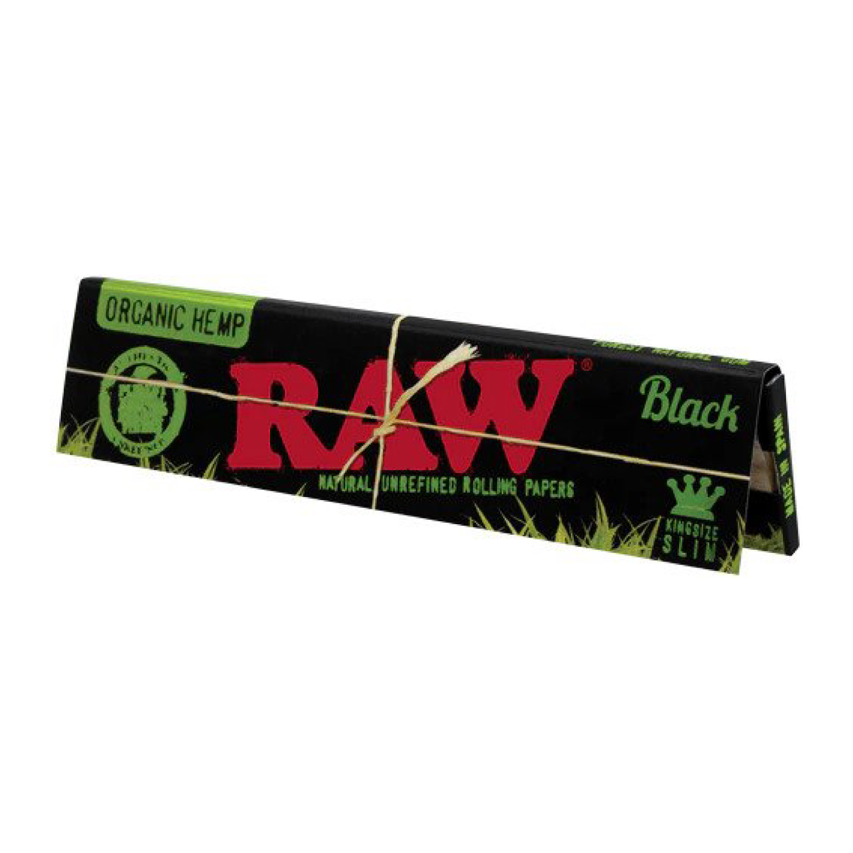 RAW BLACK ORGANIC HEMP ROLLING PAPER - 2 SIZE