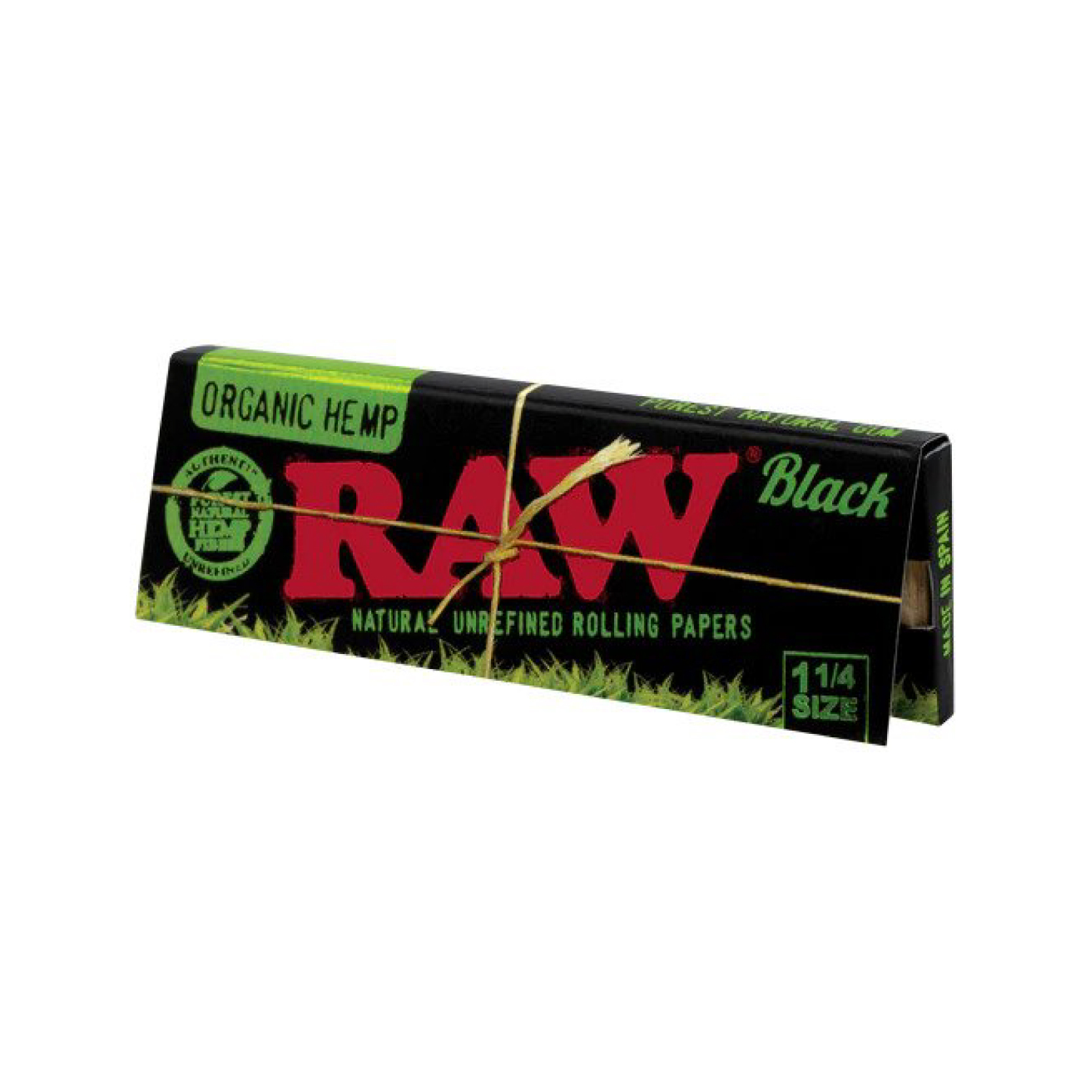 RAW BLACK ORGANIC HEMP ROLLING PAPER - 2 SIZE