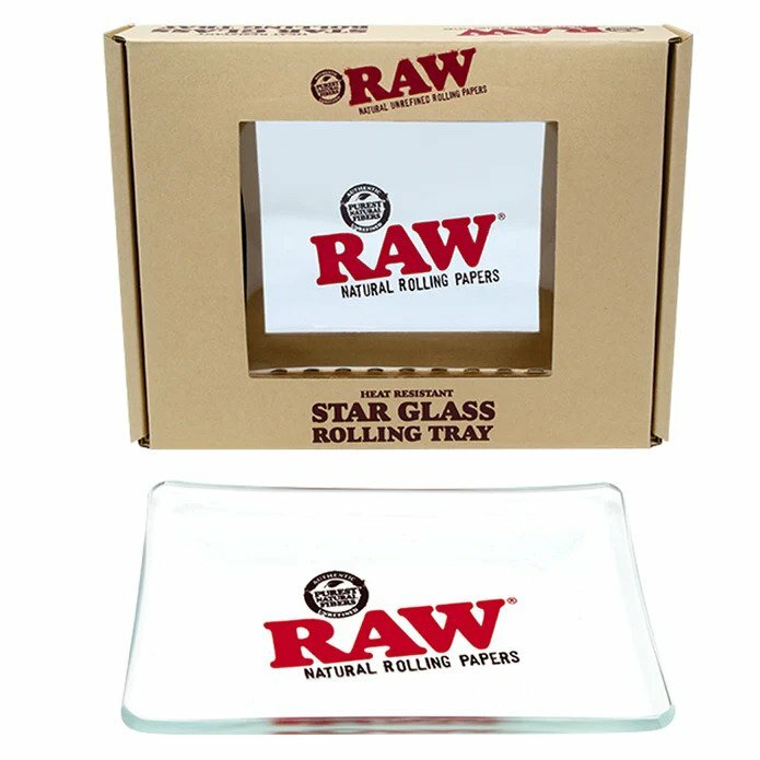 RAW STAR GLASS ROLLING TRAY