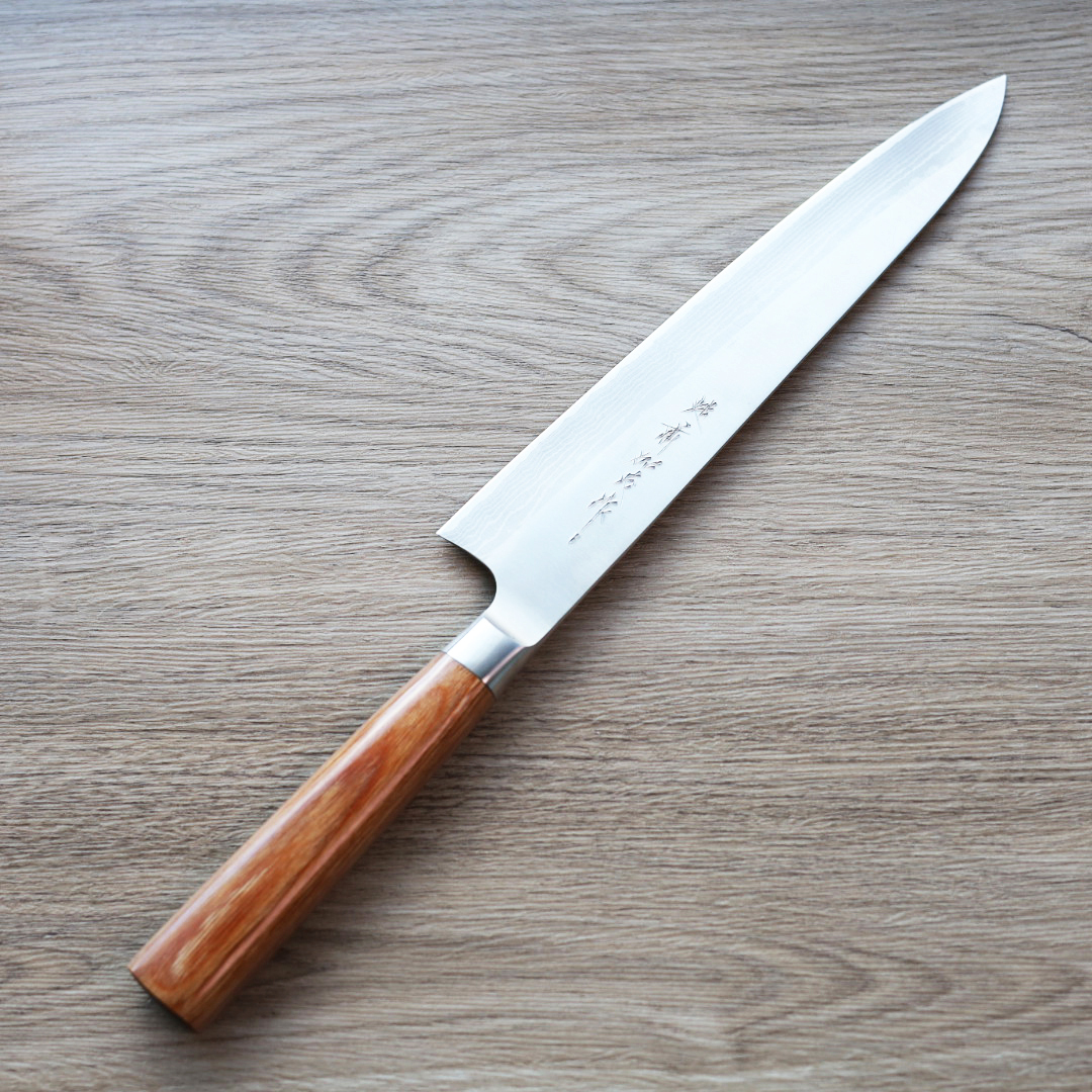 加茂勝康 牛刀 240mm VG10鋼 大馬士革