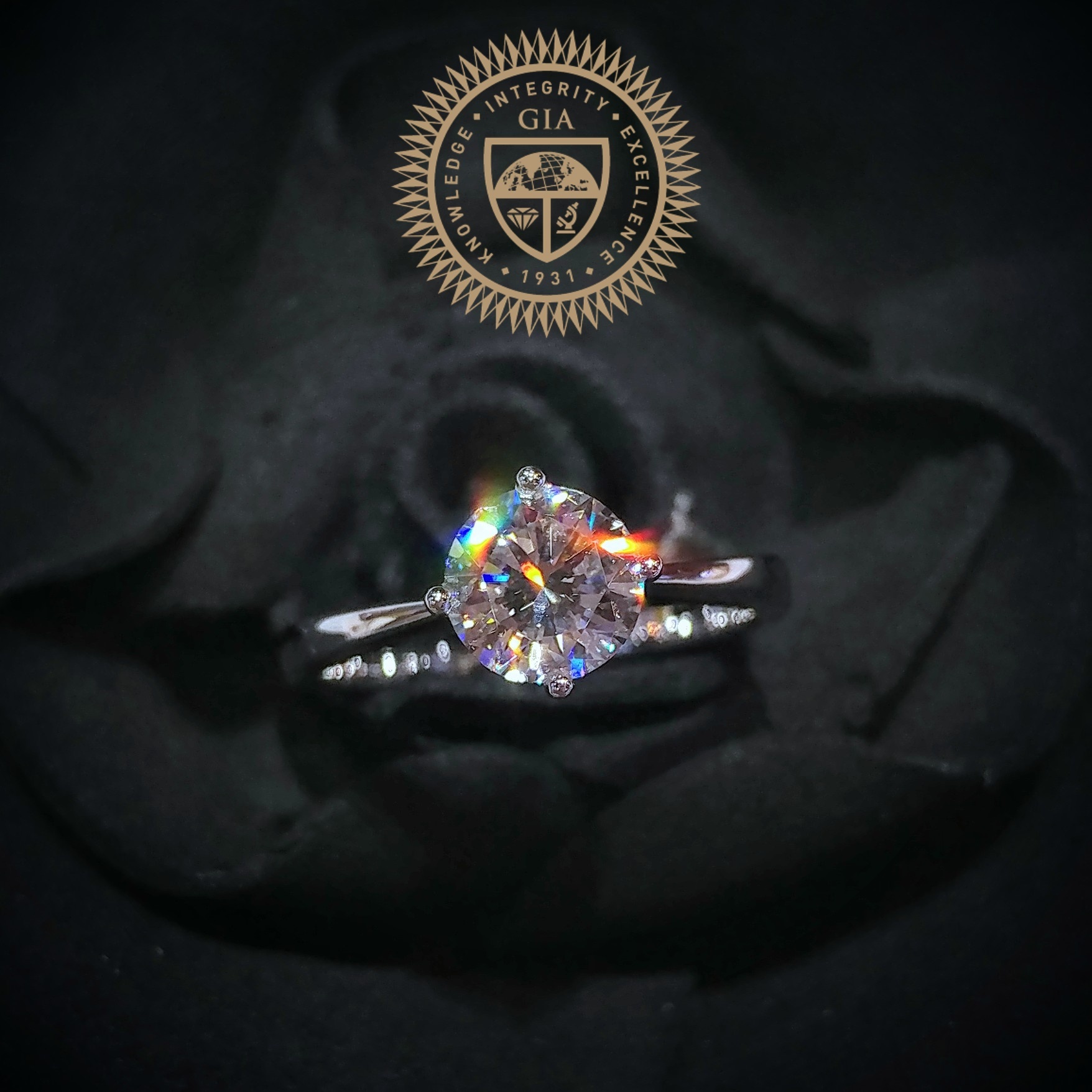 18K White Gold 1.09ct Diamond Ring