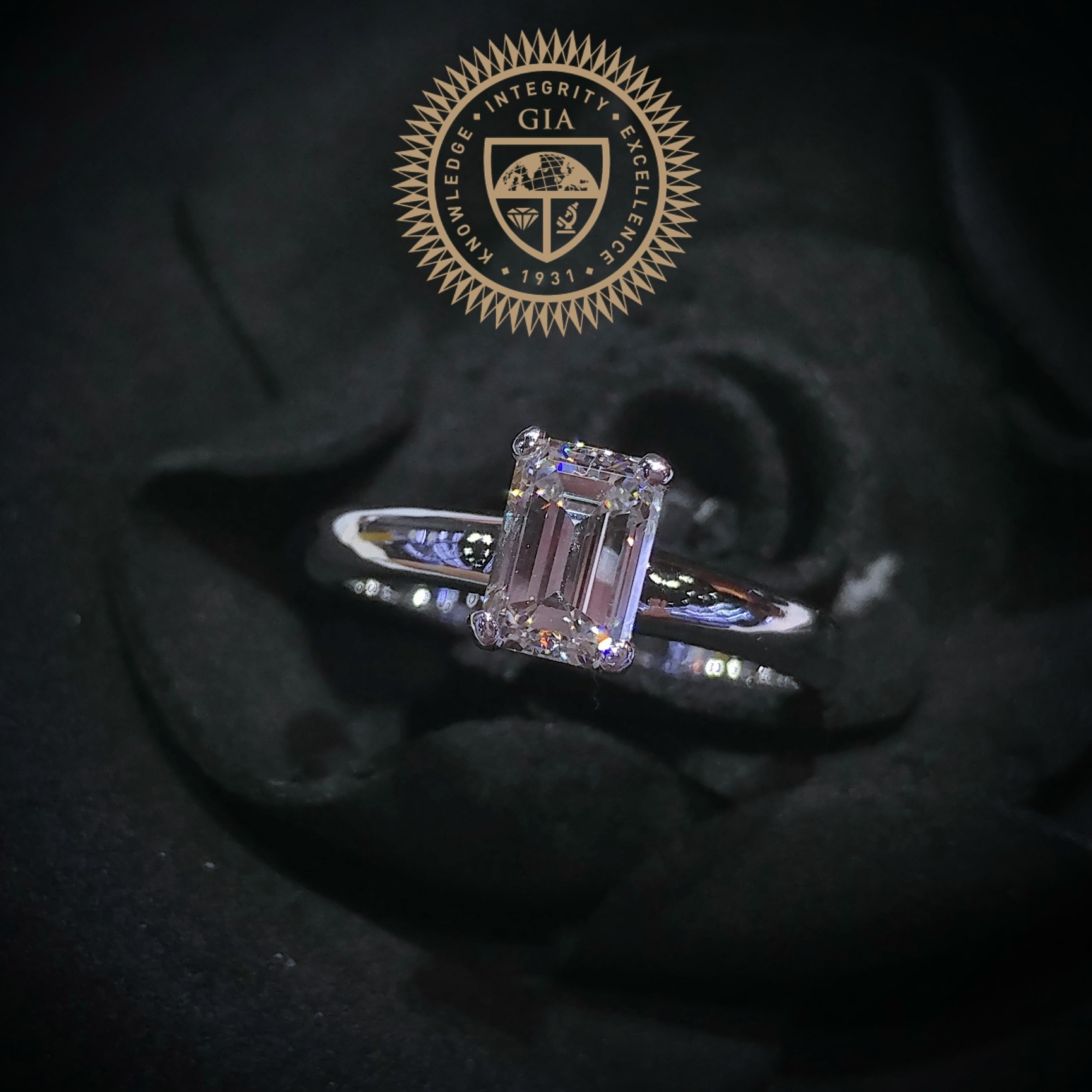 14K White Gold 1.01ct Diamond Ring