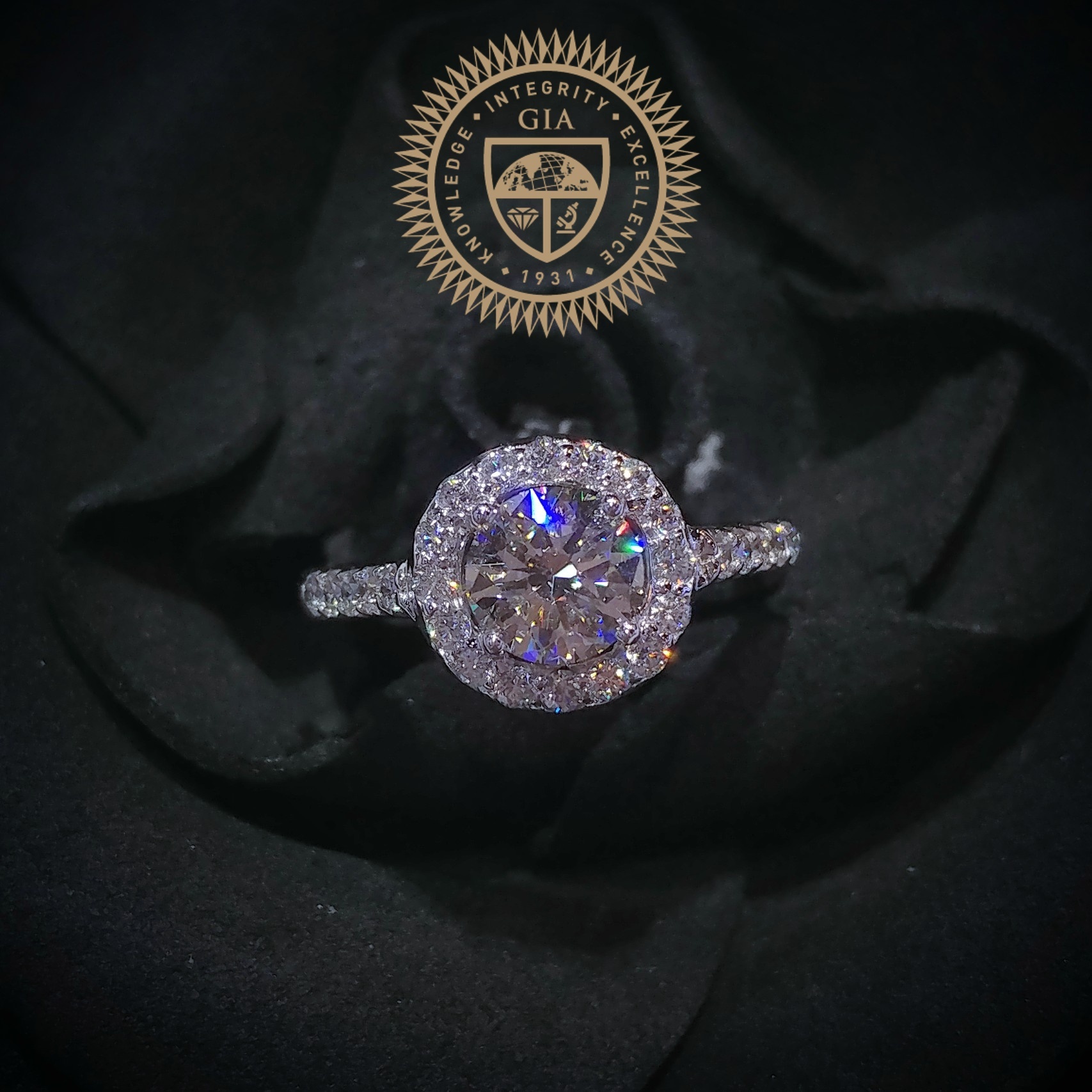 18K White Gold 1.44 GIA Diamond Ring