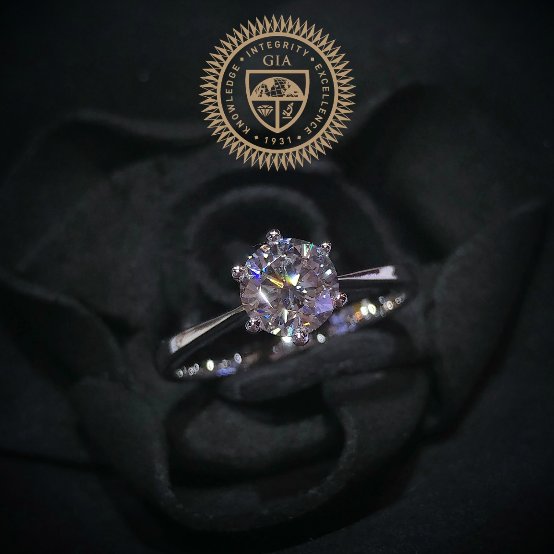 18K White Gold 1.02ct Diamond Ring