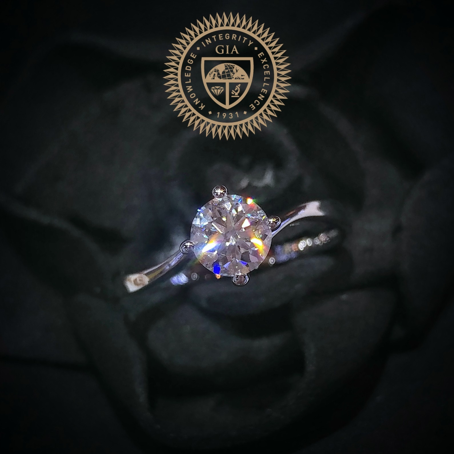 18K White Gold 0.61ct Diamond Ring