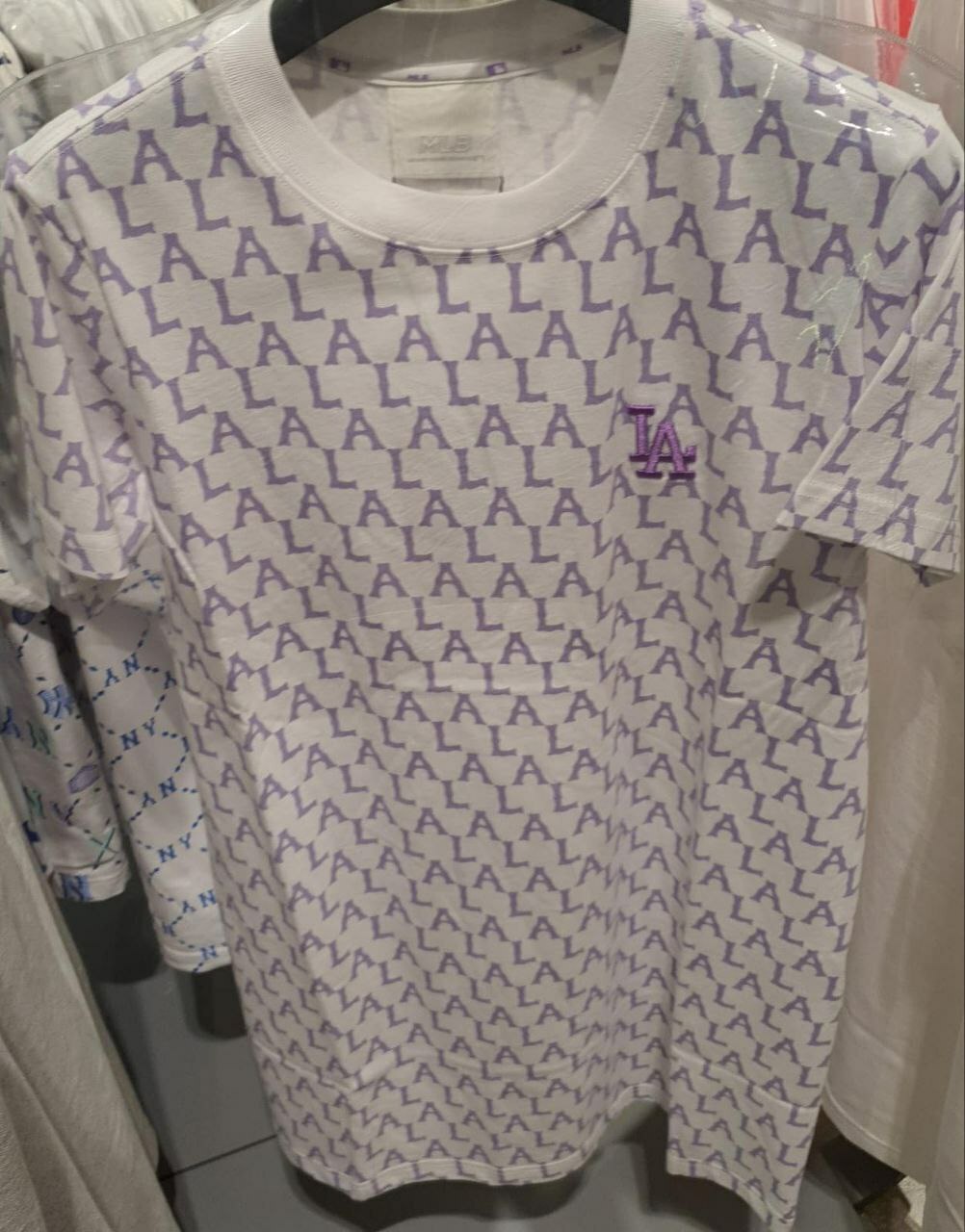 [S] MLB MONOGRAM ALL-OVER MIDI DRESS LA DODGERS, WHITE, 31OP04111-07W (SMLB123)