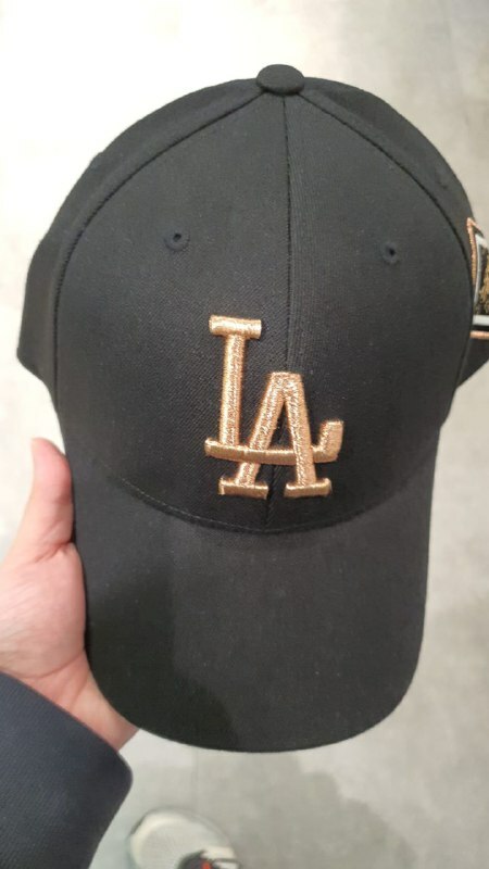 [S] MLB DIAMOND STRUCTURED BALL CAP LA DODGERS, BLACK/GOLD, 3ACP8501N-07GOS (SMLB124)