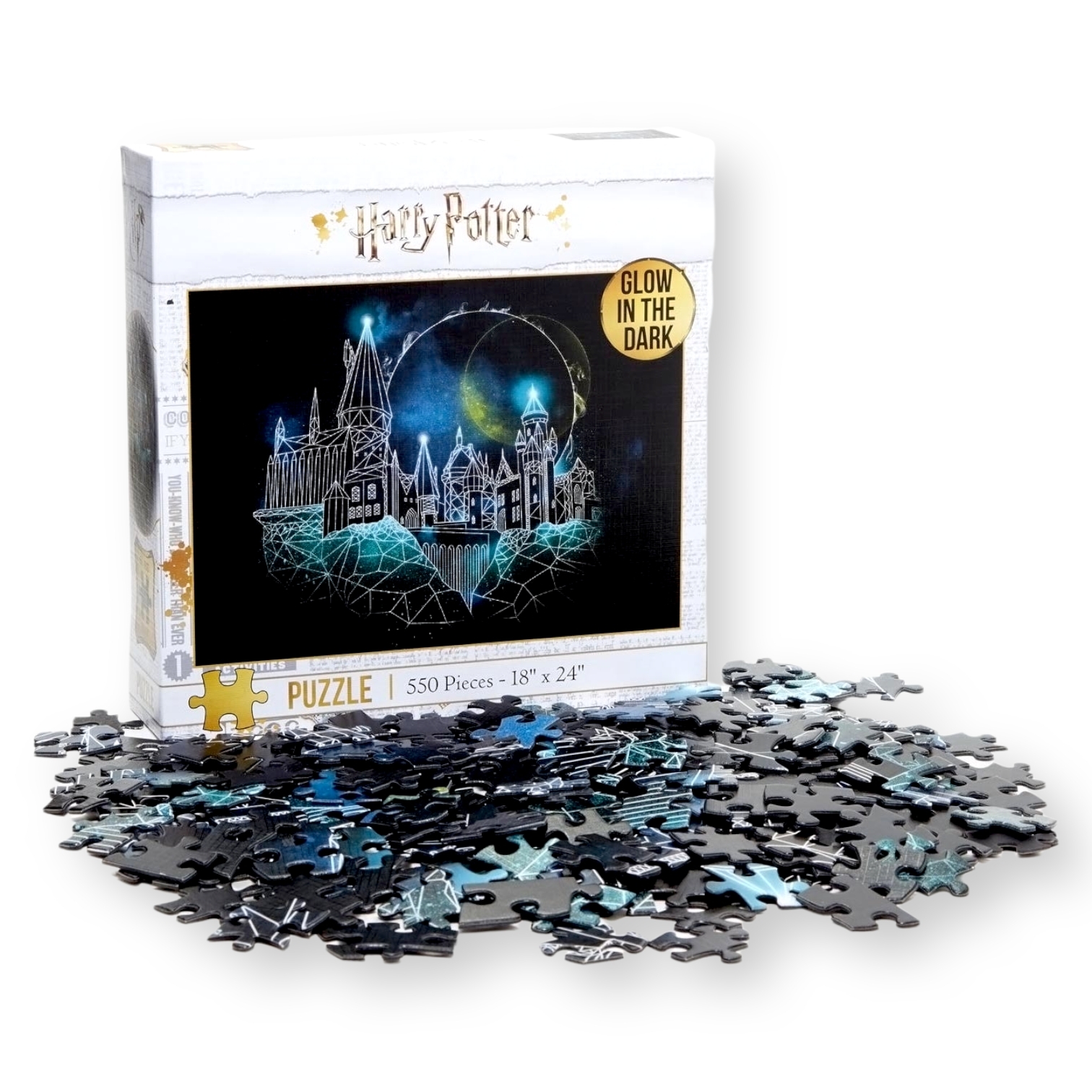 <哈利波特Harry Potter>霍格華茲550塊拼圖(夜光版)