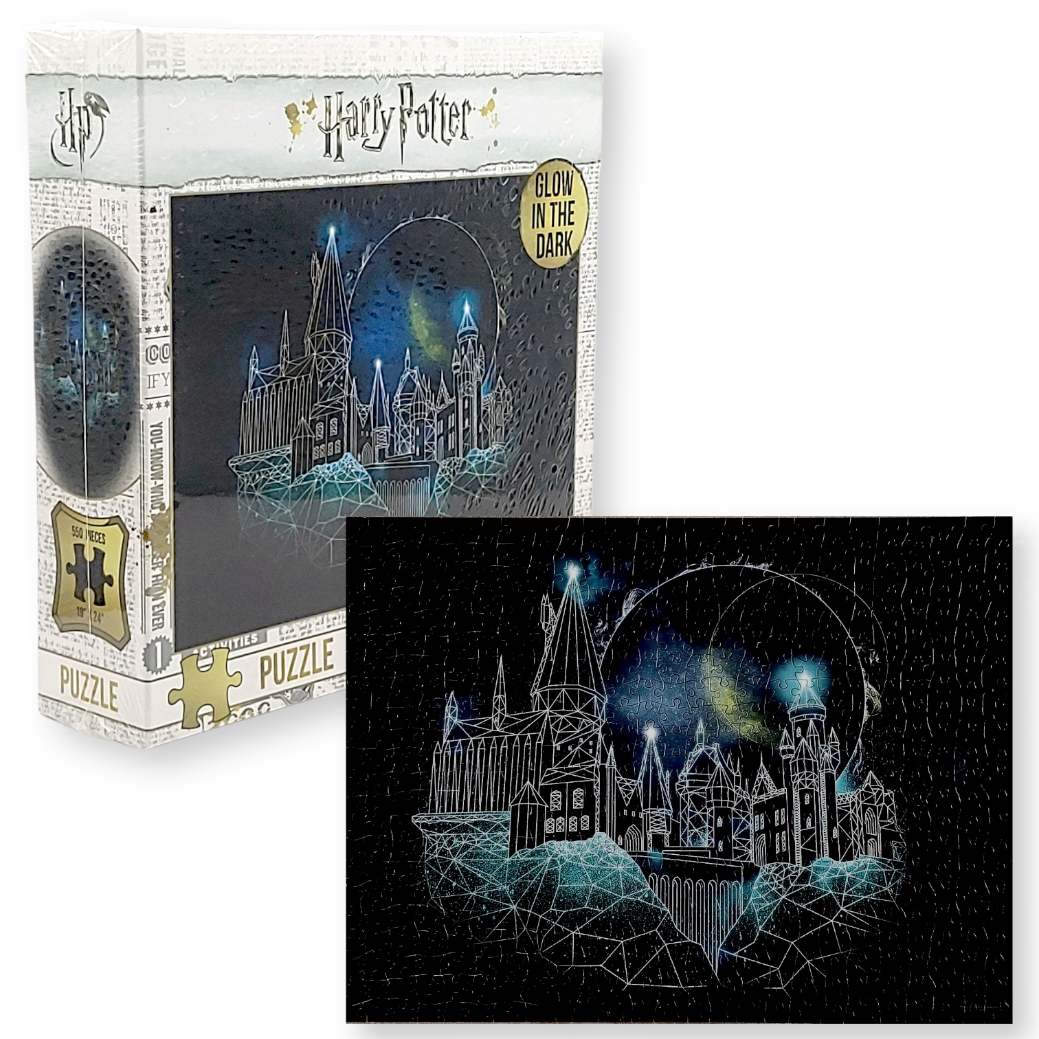 <哈利波特Harry Potter>霍格華茲550塊拼圖(夜光版)