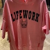 [S] LIFEWORK UNIVERSITY PIGMENT HOODED SHIRT, PINK LW222HD811-1, LW222HD81107F (SLW98)