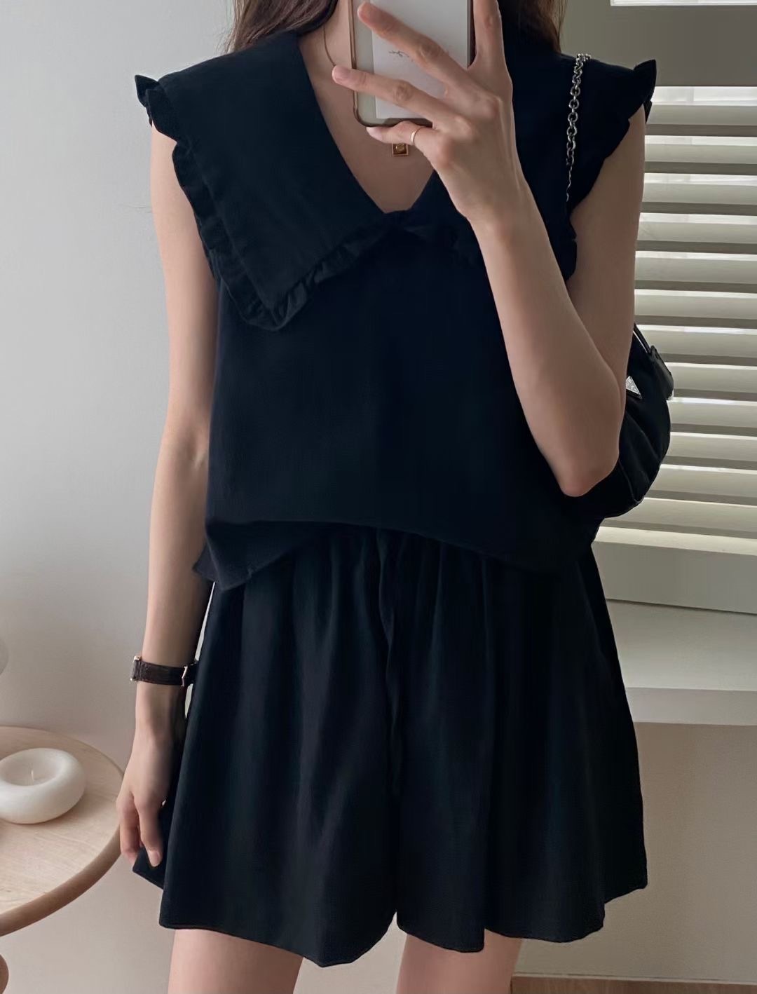 JULP259 棉麻橡筋腰短褲