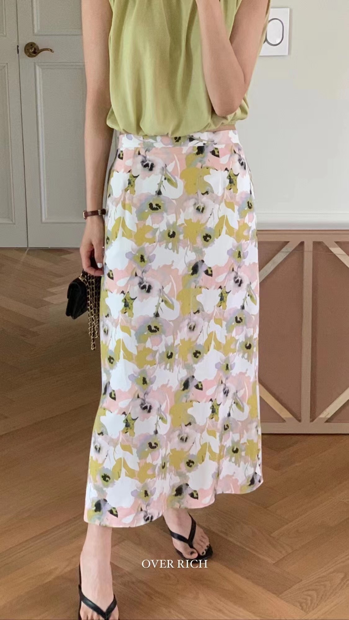 JULSK224 韓風花花半截裙