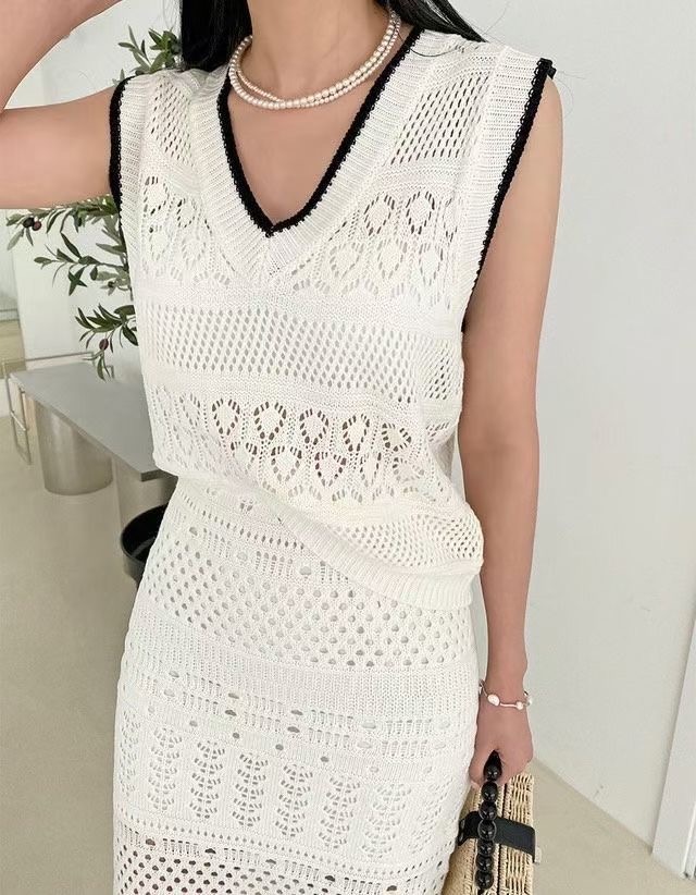 ST209 疏織背心流蘇橡筋裙