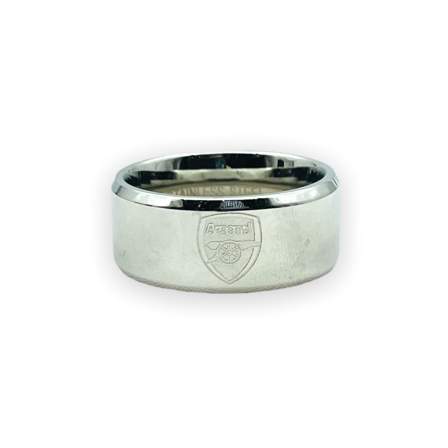 阿仙奴銀色會徽戒指-M