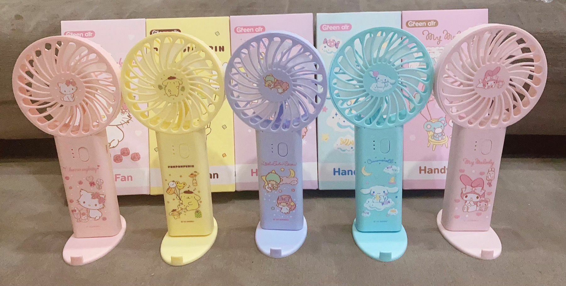 泰國直送 Sanrio 兩用手持風扇  3段速