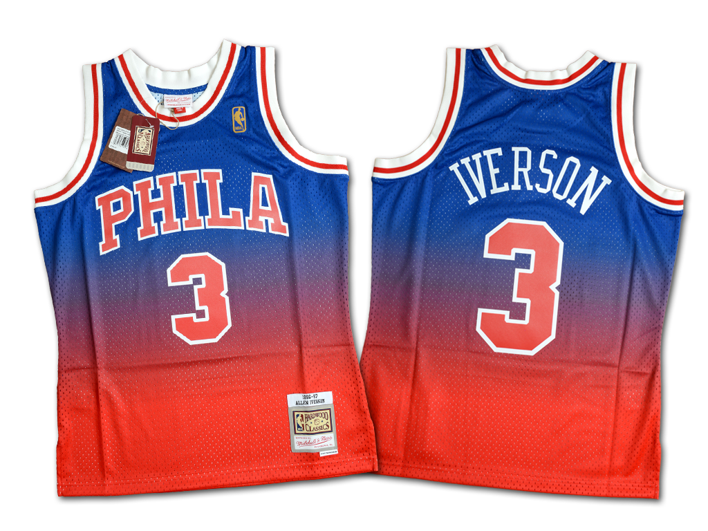 Mitchell & Ness 費城76人隊 Allen Iverson Fadeaway 復刻 Swingman 球衣