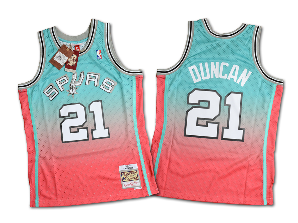 Mitchell & Ness 聖安東尼奧馬刺隊 Tim Duncan Fadeaway 復刻 Swingman 球衣