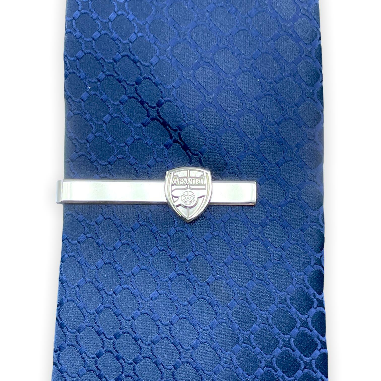 阿仙奴純銀色領帶夾