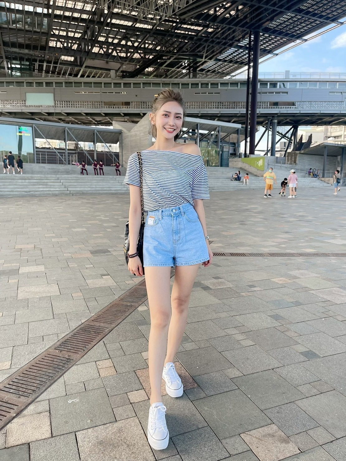 🔥07.13直播新品］💓闆娘ㄉ心動款］🇰🇷正韓質感竹節棉經典條紋兩穿上衣（可穿一字領、斜肩）