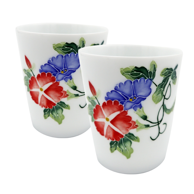 手繪浮雕水杯(夕顏)2入