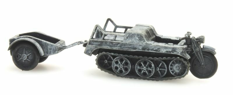Artitec 387.250 HO規 SdKfz 2 Kettenkrad winter 坦克+拖車.冬季.不含人
